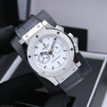Hublot Big Bang Chronograph (White Dial / Black Alligator Strap)