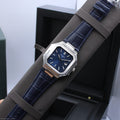 Patek Philippe Cubitus Ref. 5821/1A (Blue Alligator Strap / Silver)