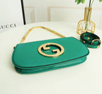 Gucci Blondie Shoulder Bag (Teal / Emerald Green Suede)