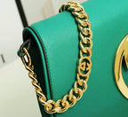 Gucci Blondie Shoulder Bag (Teal / Emerald Green Suede)