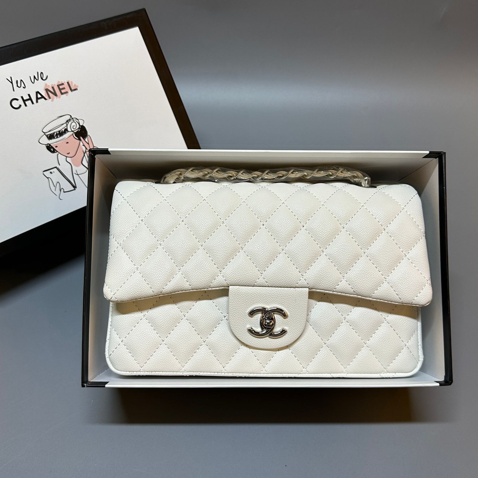 Chanel Trendy CC Flap Bag (White / Silver Hardware)