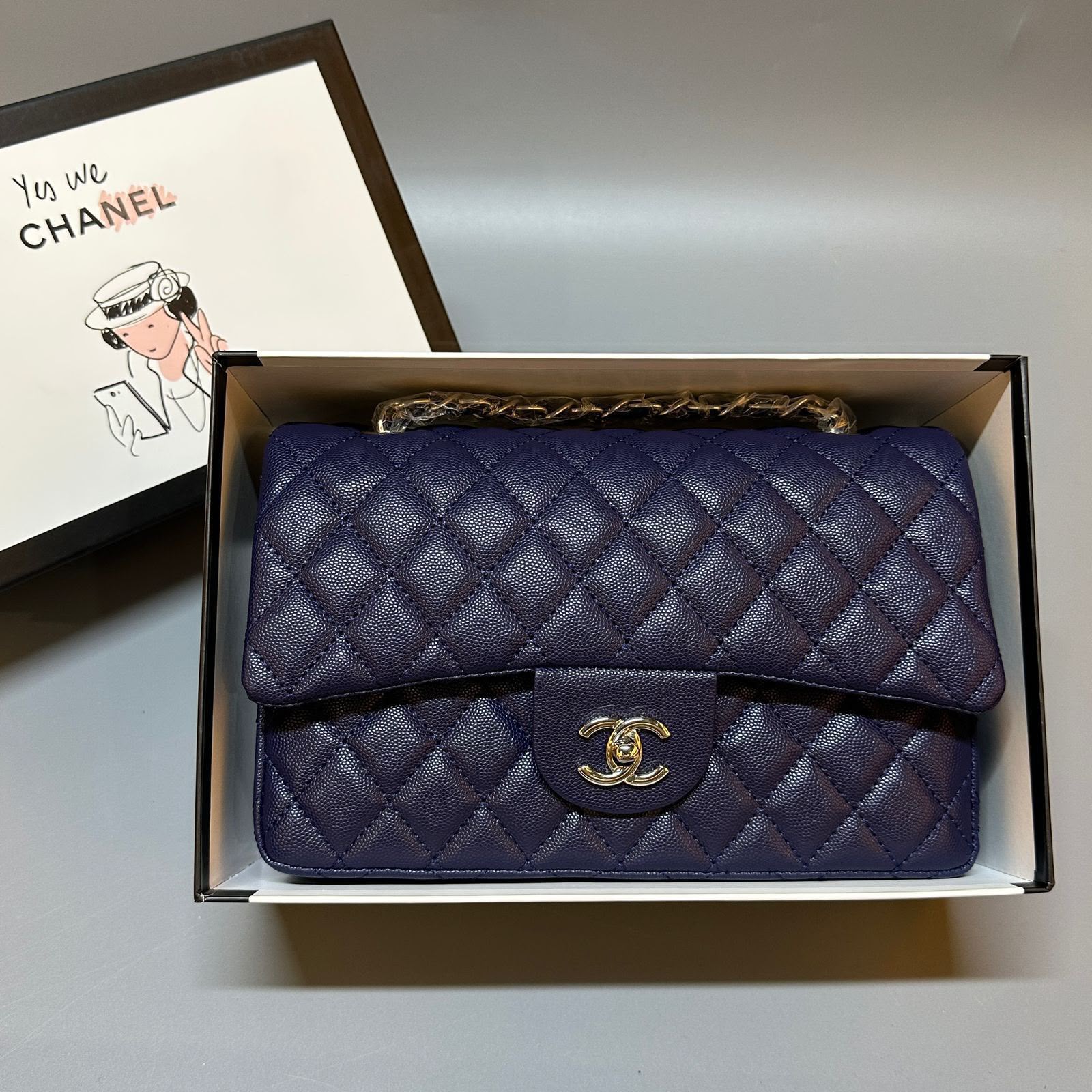 Chanel Trendy CC Flap Bag (Navy Blue)