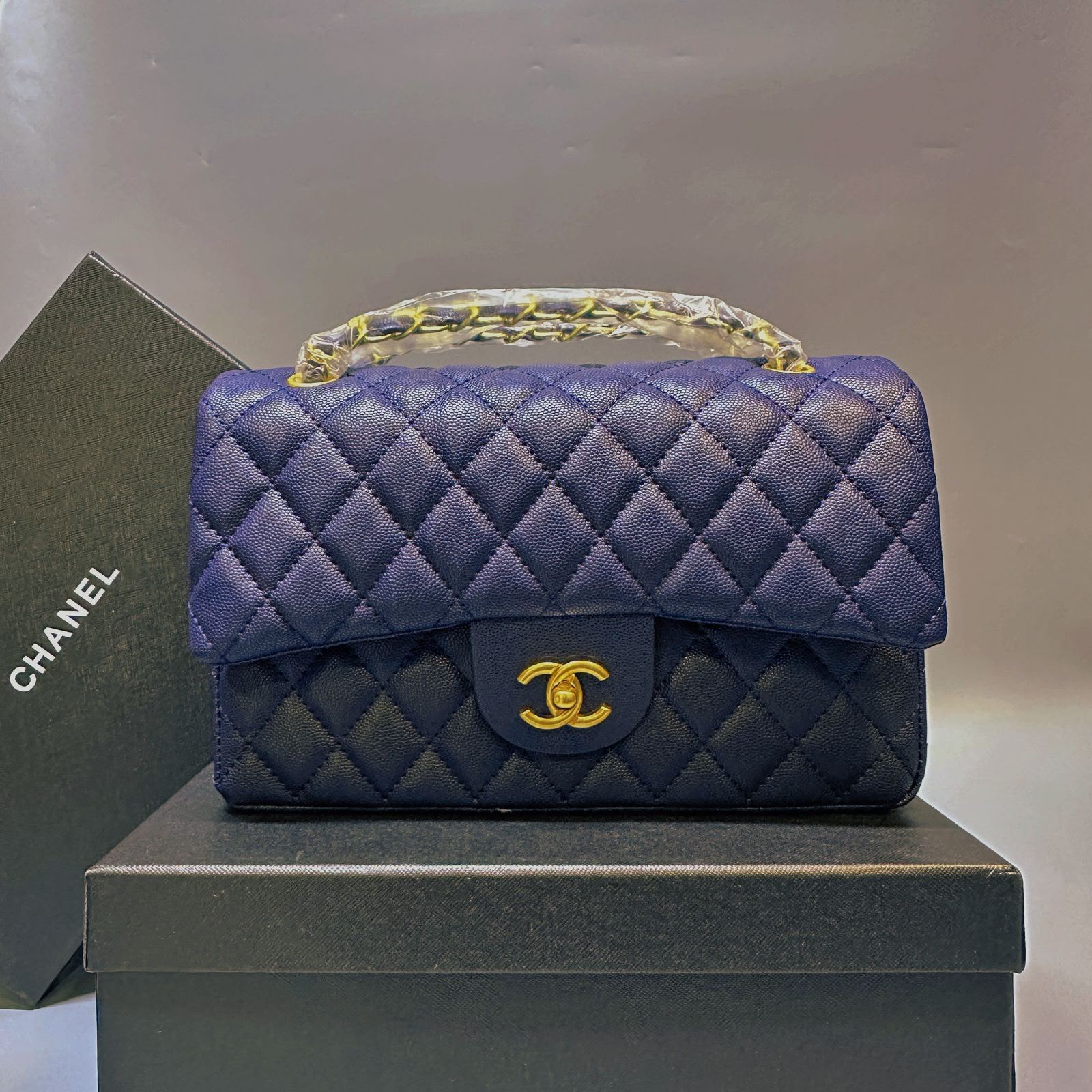 Chanel Trendy CC Flap Bag (Navy Blue)