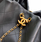 Chanel Maxi Hobo Bag (Black Leather)