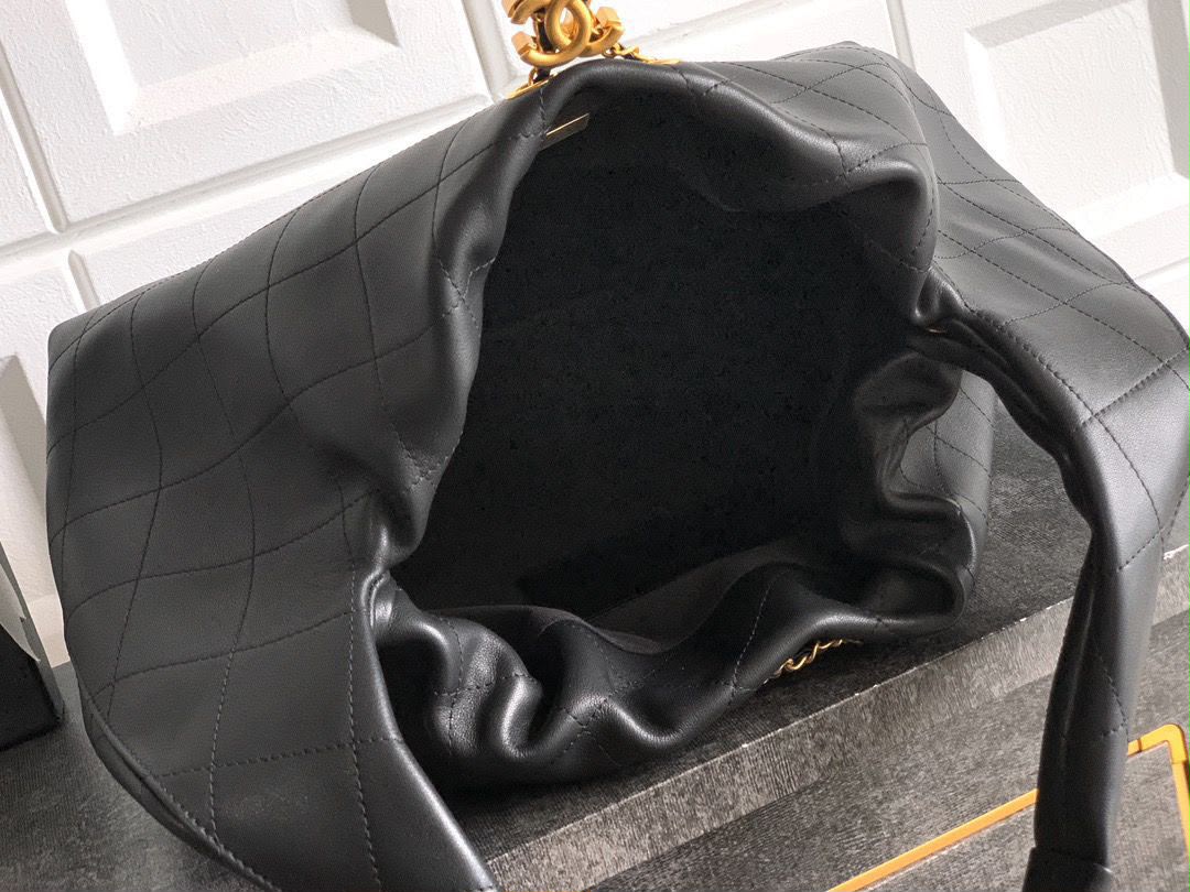 Chanel Maxi Hobo Bag (Black Leather)