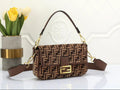 Fendi Baguette Medium FF Jacquard Bag (Brown / Tobacco)