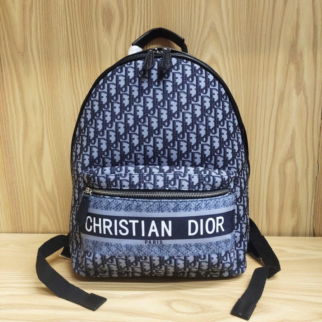 Dior Rider Backpack (Blue Dior Oblique Jacquard)