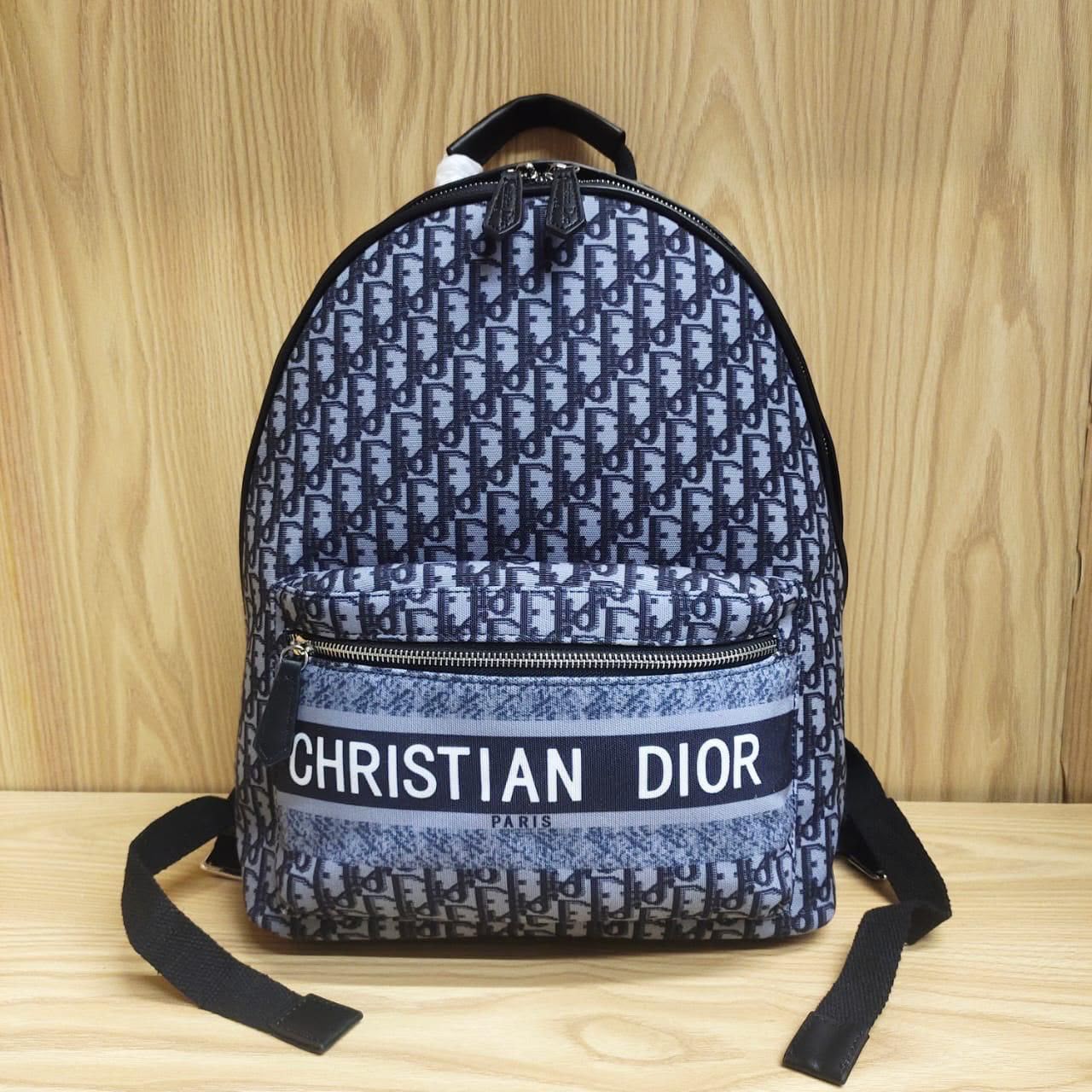 Dior Rider Backpack (Blue Dior Oblique Jacquard)
