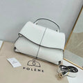 Polène Numéro Un Top Handle Bag (White / Chalk)
