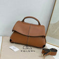 Polène Numéro Un Top Handle Bag (Camel / Tan)