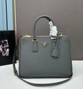 Prada Galleria Saffiano Leather Bag (Grey / Marmo)