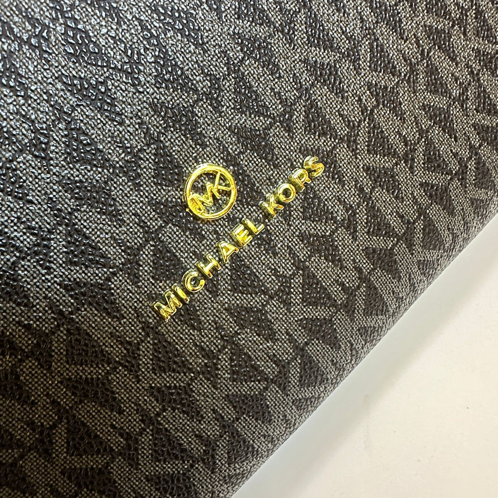 Michael Kors Signature Logo Large Hobo Bag (Black)