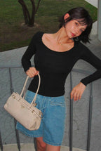 Prada Antique Nappa Leather Shoulder Bag (White / Off-White)