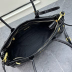 Prada Antique Nappa Leather Shoulder Bag (Black)