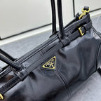 Prada Antique Nappa Leather Shoulder Bag (Black)