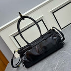 Prada Antique Nappa Leather Shoulder Bag (Black)