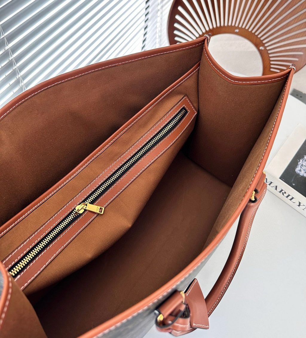 Celine Horizontal Cabas in Triomphe Canvas (Tan)