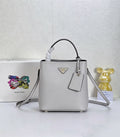 Prada Panier Saffiano Leather Bag (Light Gray / Nube)