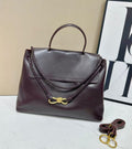 Bottega Veneta Andiamo Large Top Handle Bag (Burgundy / Barolo)