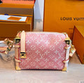 Louis Vuitton Monogram Denim Soft Trunk Shoulder Bag (Pink)