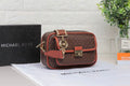 Michael Kors Greenwich Medium Signature Logo Shoulder Bag (Brown / Flame Orange)