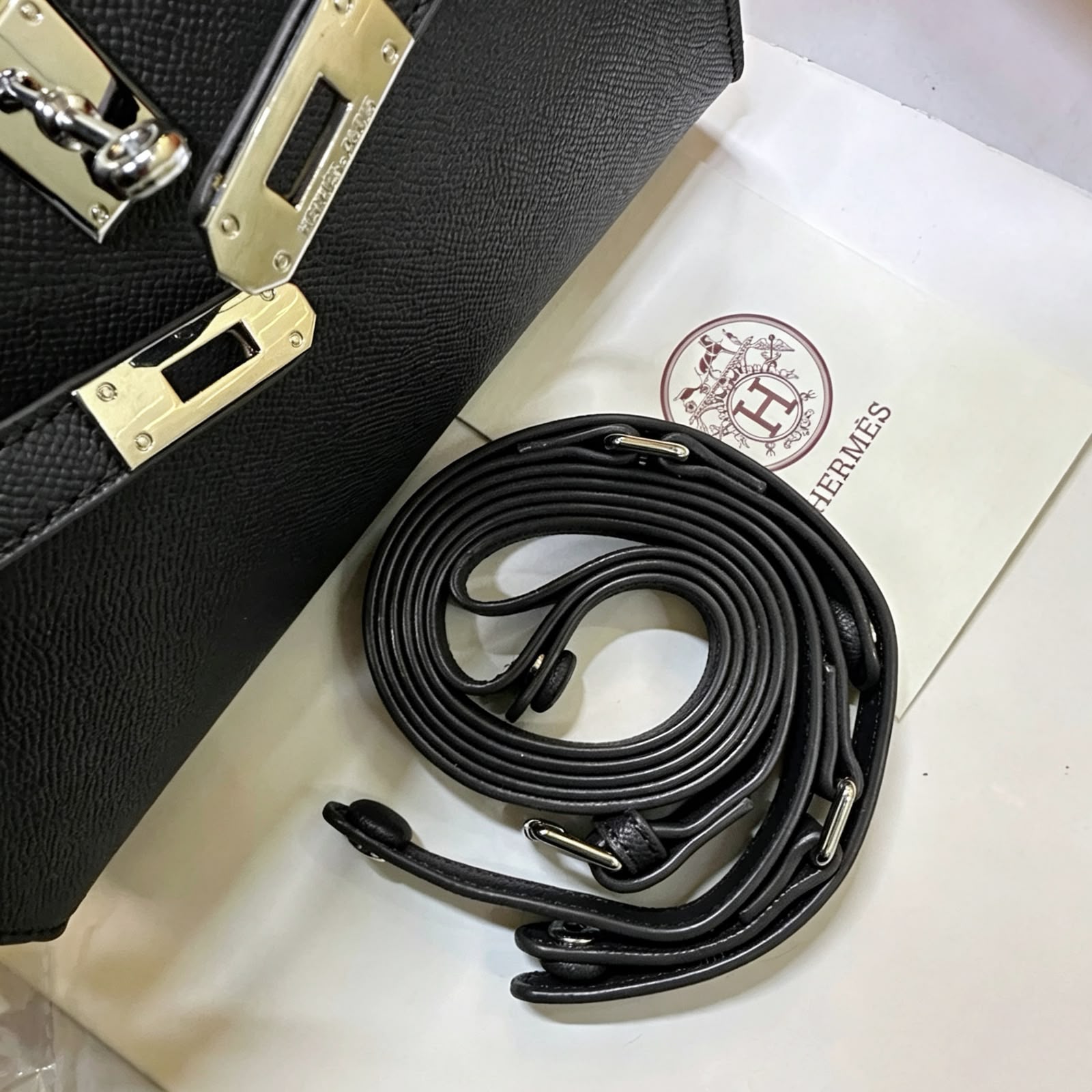Hermès Kelly To Go Wallet / Clutch (Black / Noir)