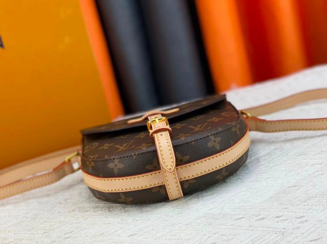 Louis Vuitton Monogram Tambourin Shoulder Bag (Brown)