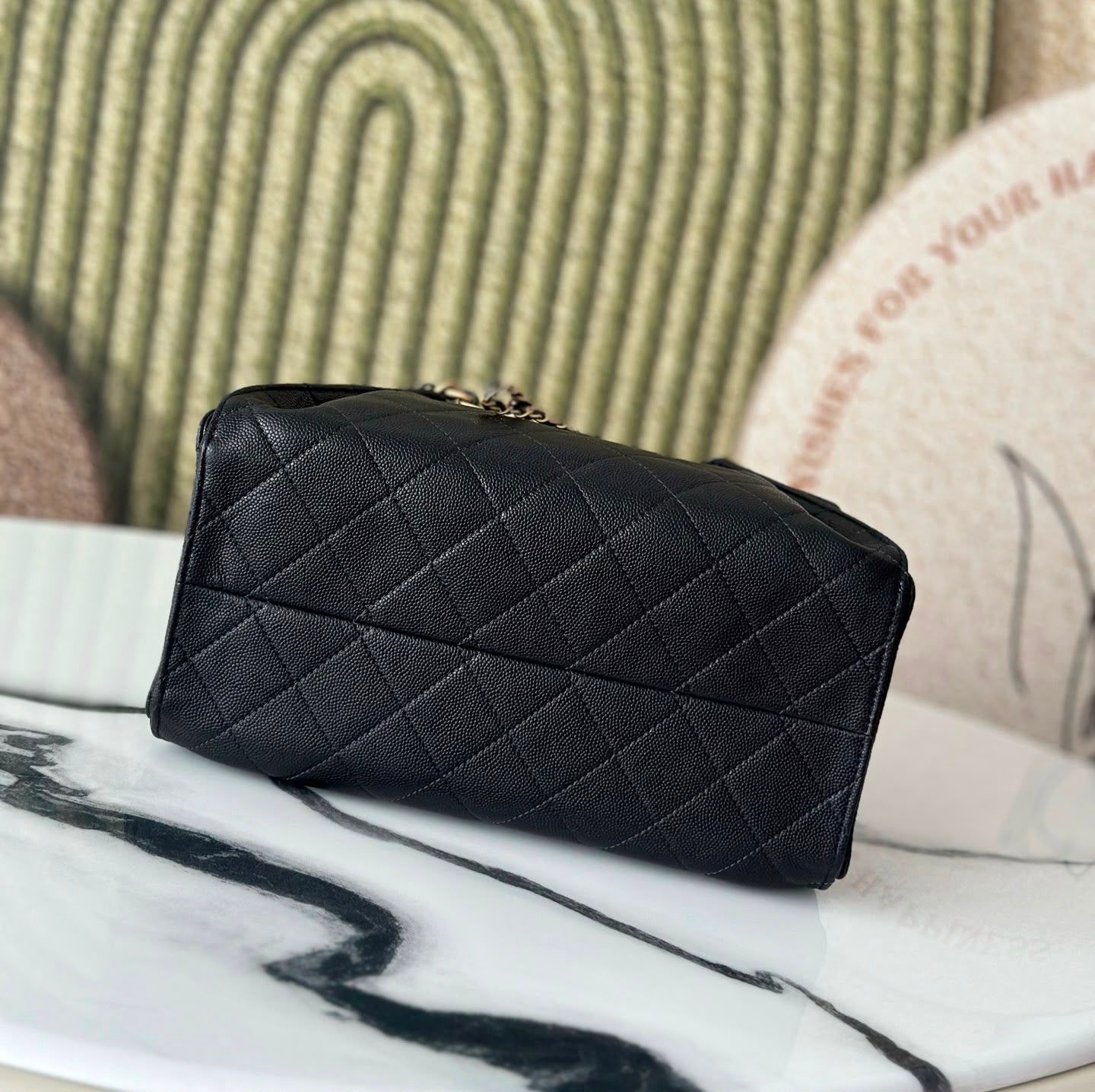 Chanel Grained Calfskin In The Loop Tote Bag (Black)