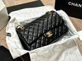Chanel Lambskin Classic Double Flap Bag (Black with Gold Hardware)