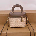 Coach Trail Vanity Case in Signature Canvas (Light Khaki / Beechwood)
