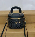 Coach Trail Vanity Case in Signature Canvas (Charcoal / Black)
