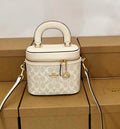 Coach Trail Vanity Case in Signature Canvas (Chalk / White)