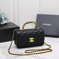 Chanel Mini Flap Bag with Chain Top Handle (Black)