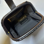 Bottega Veneta Small Intrecciato Leather Chain Shoulder Bag (Black)