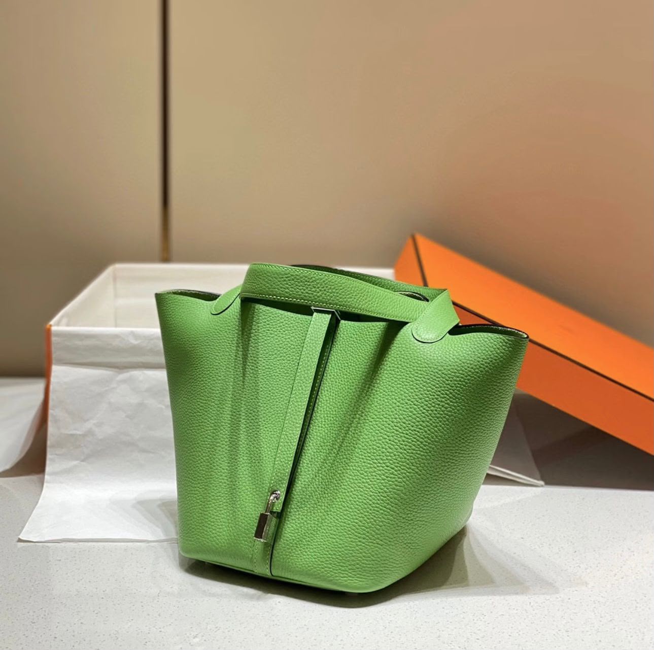 Hermès Picotin Lock Bag (Bambou Green / Vert Comics)