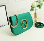 Gucci Blondie Shoulder Bag (Teal / Emerald Green Suede)