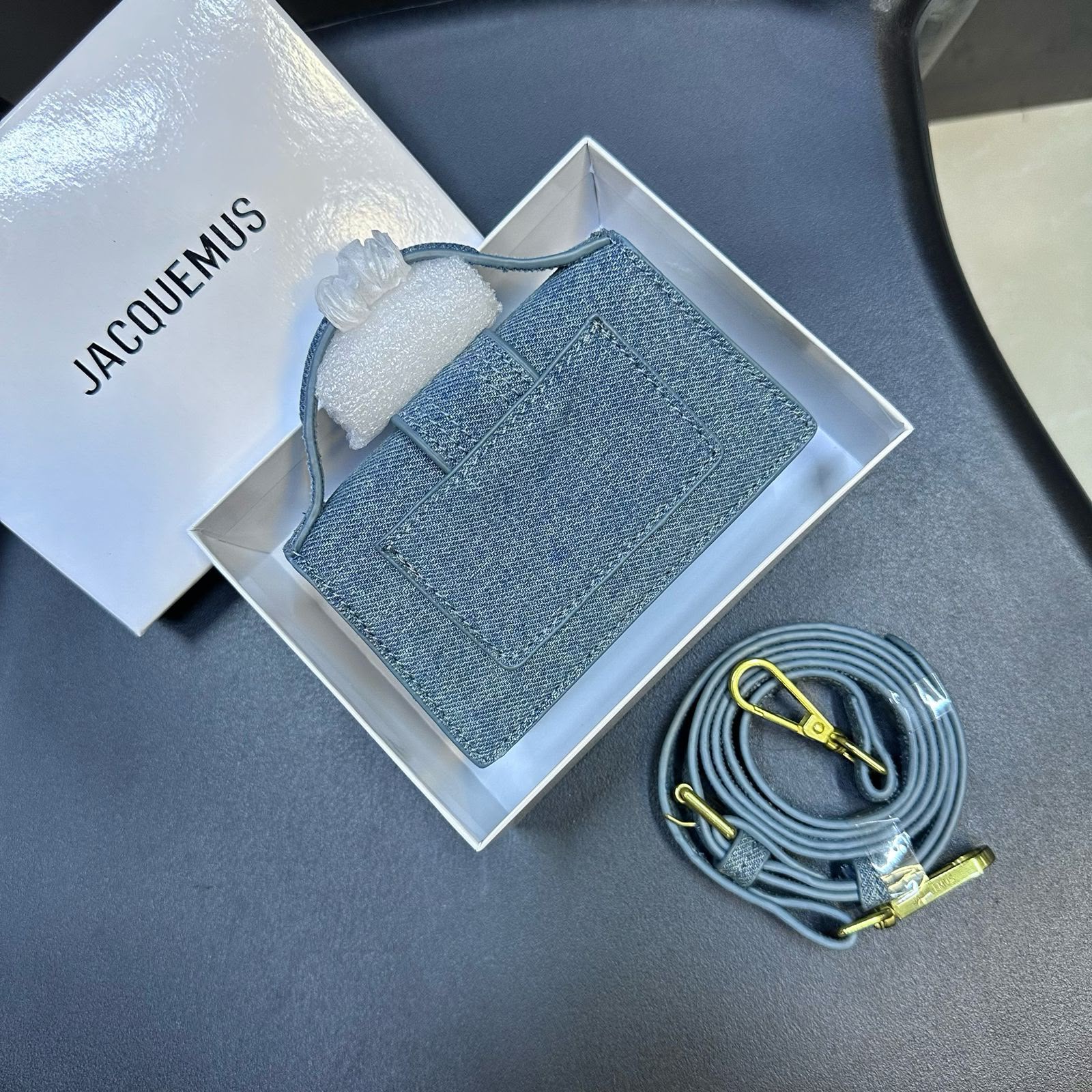 Jacquemus Le Bambino (Light Blue Denim / Gold Hardware)