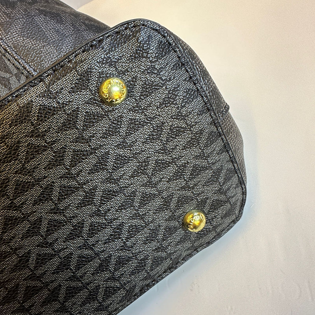 Michael Kors Signature Logo Large Hobo Bag (Black)