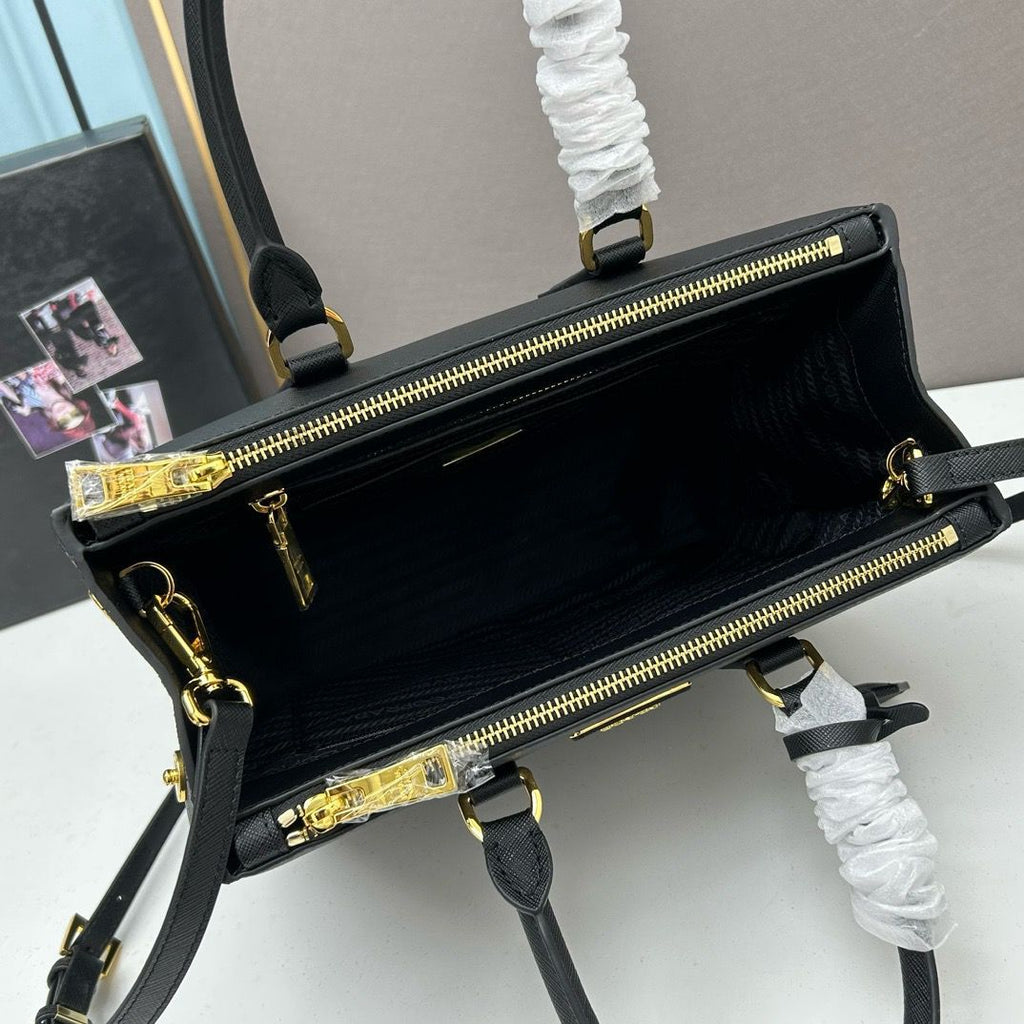 Prada Galleria Saffiano Leather Bag (Black / Nero)