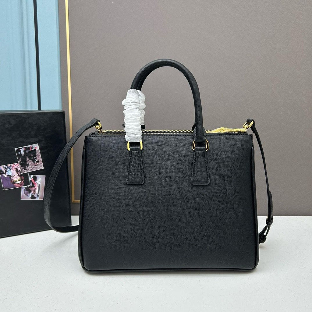 Prada Galleria Saffiano Leather Bag (Black / Nero)