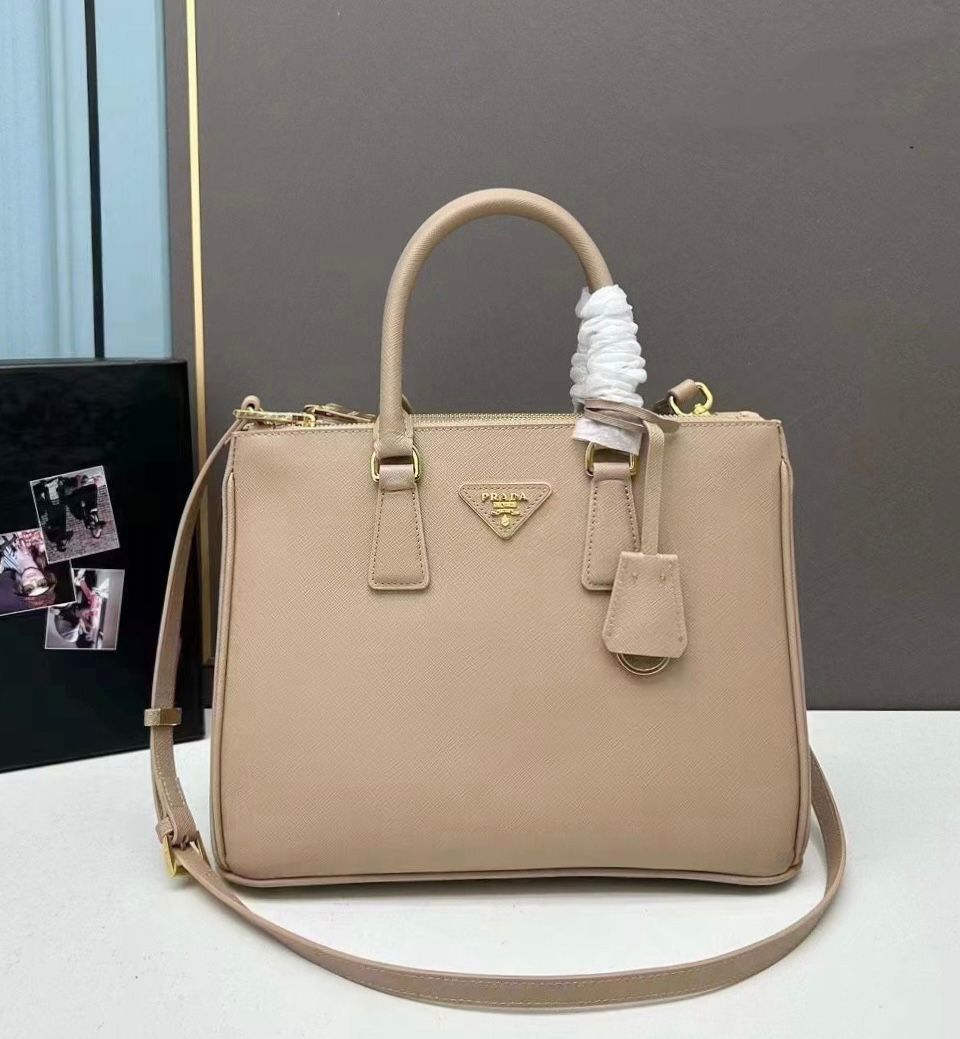 Prada Galleria Saffiano Leather Bag (Beige / Cipria)