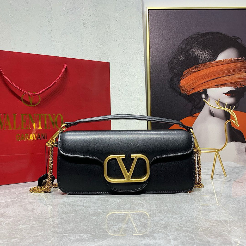 Valentino Garavani Locò Shoulder Bag (Black)