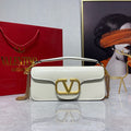 Valentino Garavani Locò Shoulder Bag (White)