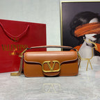 Valentino Garavani Locò Shoulder Bag (Tan / Brown)