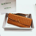 Bottega Veneta Intrecciato Knot Flap Bag (Tan / Caramel)
