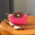 Longchamp Le Pliage Re-Play Pouch Keyring (Pink/Brown)