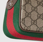 Gucci Ophidia Mini Bag (Beige and Ebony GG Supreme Canvas / Green and Red Web)