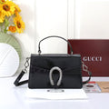 Gucci Dionysus Mini Top Handle Bag (Black Patent Leather)