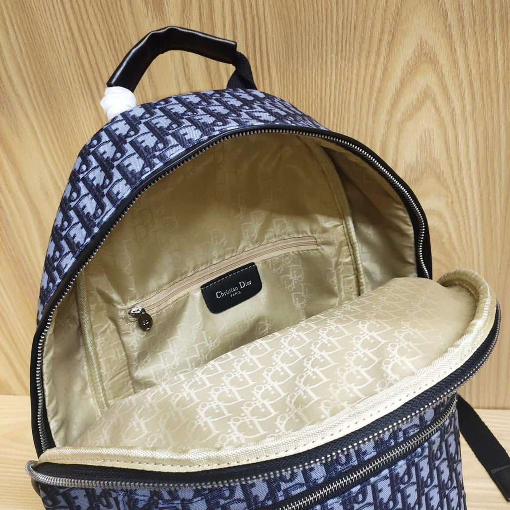 Dior Rider Backpack (Blue Dior Oblique Jacquard)