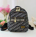 Dior Mini Monogram Multi-Pocket Backpack (Black/Grey with Yellow Detail)